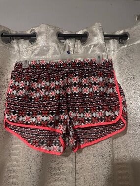 Women's Neon Trim Printed Athletic Shorts
